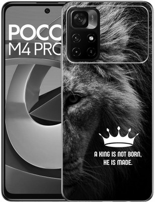 FCS Poco M4 Pro 5G Printed Back skin Mobile Skin(Lion Skin)