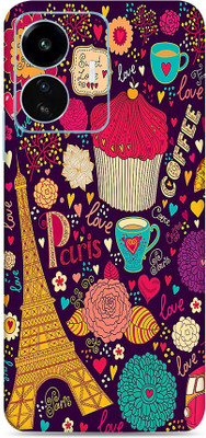 SkinoMania Vivo Iqoo Z6 Lite 5G Mobile Skin(Multicolor Sweet Love)