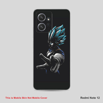 VYBE The Smart Choice Redmi Note 12 Goku Mobile Skin Mobile Skin(Alabaster Black B38)