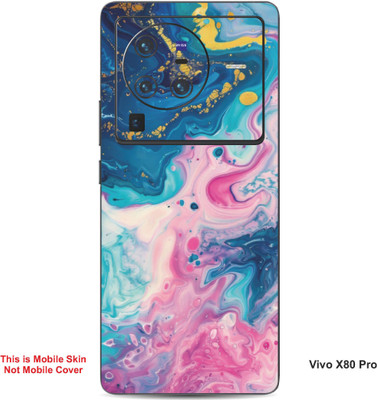 VYBE The Smart Choice Vivo X80 Pro Abstract Embossed Mobile Skin(Bubble Gum 15)
