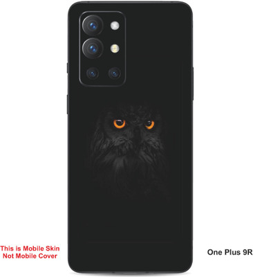 VYBE The Smart Choice One Plus 9R Owl Embossed Mobile Skin(Charcoal Black 27)