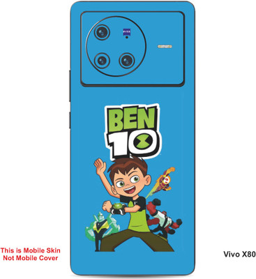 VYBE The Smart Choice Vivo X80 Ben 10 Embossed Mobile Skin(Curious Blue B12)