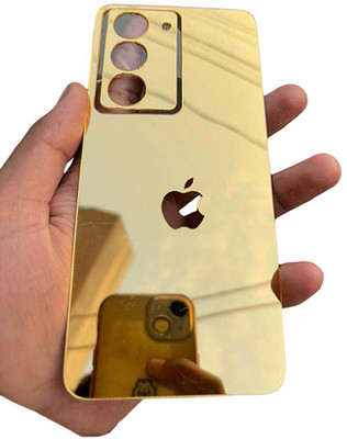 TWUAOP REALME 14X 5G MOBILE SKIN ACRYLIC SHEET MIRROR BACK PANNEL APPLE Mobile Skin(Gold)