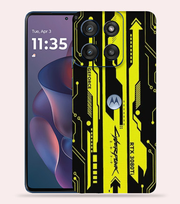 OggyBaba OggyBaba Moto G60 pro 5g Mobile Skin(Cyberpunk Yellow Black)