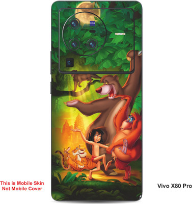 VYBE The Smart Choice Vivo X80 Pro Jungle Book Embossed Mobile Skin(Green Pea B13)