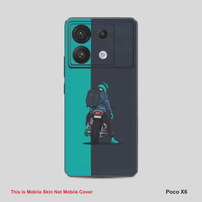 VYBE The Smart Choice Poco X6 Pattern Mobile Skin Mobile Skin(Dark Grey Blue A15)