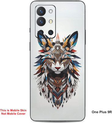 VYBE The Smart Choice One Plus 9R Cat Embossed Mobile Skin(Multi Colour 27)