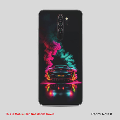 VYBE The Smart Choice Redmi Note 8 Car Mobile Skin Mobile Skin(Tealish Blue, Charcoal A25)