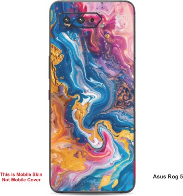 VYBE The Smart Choice Asus Rog 5 Abstract Embossed Mobile Skin(Bashful Pink 1)