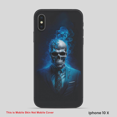 VYBE The Smart Choice iPhone 10X Horror Mobile Skin(Black,Blue 3)
