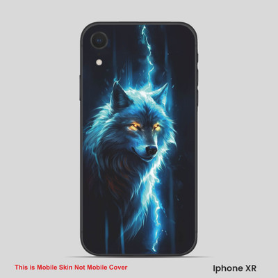 VYBE The Smart Choice iPhone XR Wolves Embossed Mobile Skin(Power Blue)