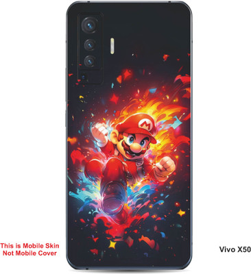 VYBE The Smart Choice Vivo X50 Super Mario Embossed Mobile Skin(Lava Red B7)