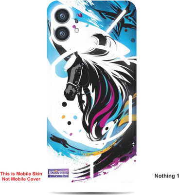 VYBE The Smart Choice Nothing 1 Horse Embossed Mobile Skin(Milk White 5)
