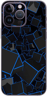 FCS iPhone 14 Pro Max Printed Back skin Mobile Skin(Box Blue Skin)