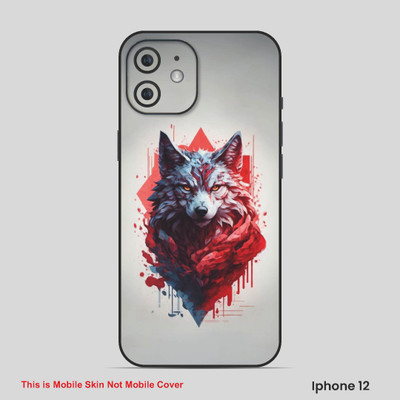 VYBE The Smart Choice iPhone 12 Wolf Embossed Mobile Skin(Mid Grey 10)