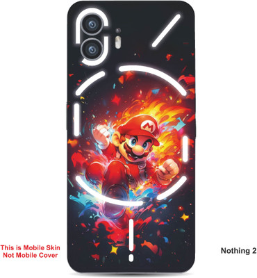 VYBE The Smart Choice Nothing 2 Super Mario Embossed Mobile Skin(Lava Red A2)