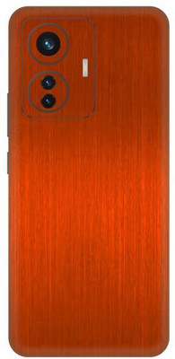Vcare GadGets iQOO Z6 Orange Brushed Back Side Premium Mobile Skin(Orange Brushed)