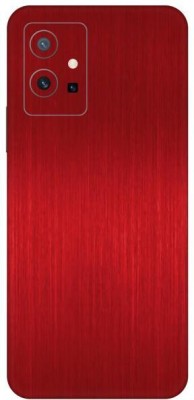 Vcare GadGets Dark Red Brushed vivo T1 5G Mobile Skin(Dark Red Brushed)