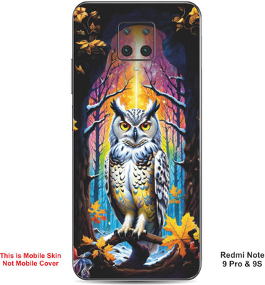 VYBE The Smart Choice Redmi Note 9 Pro Owl Embossed Mobile Skin(Golden Brown 16)