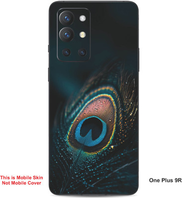 VYBE The Smart Choice One Plus 9R Peacock Embossed Mobile Skin(Nile Blue 27)