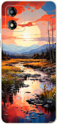 yug emporium Moto E13 Morning View Scenery 9D Premium Theme Full Back & Side Coverage Mobile Skin(Multicolor)