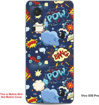 VYBE The Smart Choice Vivo X50 Pro Pow Embossed Mobile Skin(Glacier Blue B8)