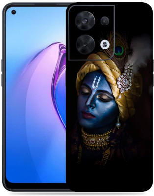 SkinoMania Oppo Reno 8 5G Mobile Skin(Blue Krishna)