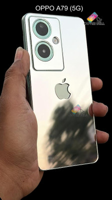 coverbell FOR OPPO A79 5G SILVER APPLE BACK PANEL PROTECTOR Mobile Skin(SILVER MIRROR)