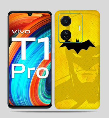 SkinoMania Vivo T1 Pro (5g) Mobile Skin(-Yellow-batman Multicolor Mobile skin)