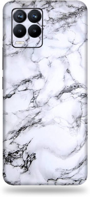 TJ CREATION REALME 8S 5G Mobile Skin(Ultra Super White Marble Skin With High Matte Finish.)