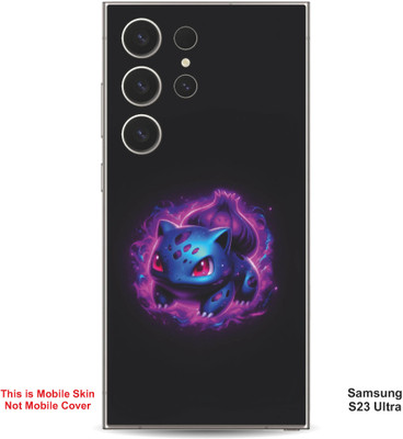 VYBE The Smart Choice Samsung S23 Ultra Bulbasaur Pokemon Embossed Mobile Skin(Warm Purple 13)