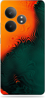 WeCre8 Skin's Realme GT 6T Mobile Skin(Orange-green-Abstract)