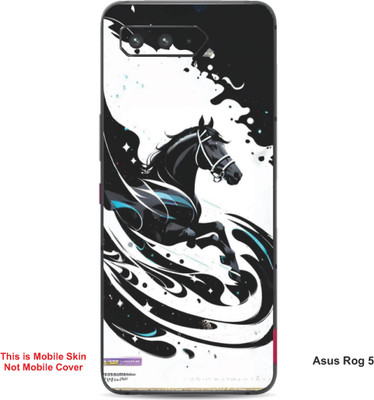 VYBE The Smart Choice Asus Rog 5 Horse Embossed Mobile Skin(Milk White 4)
