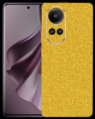 BugguSkin OPPO Reno10 5G Mobile Skin(Ulltra Super Sparkling Golden Glitter Skin With High Matte Finish., Mobile Skin (Back+Side+Camera))