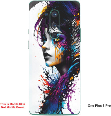 VYBE The Smart Choice One Plus 8 Pro Art Embossed Mobile Skin(Blue lvy A3)