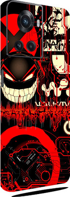 BUGGU OnePlus 10R 5G Mobile Skin(Ultra Super Red Graffiti Skin With High Matte Finish.)