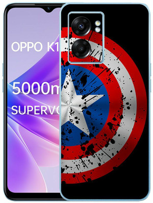 FCS OPPO K10 5G Printed Back skin Mobile Skin(Captain America Shield Skin)