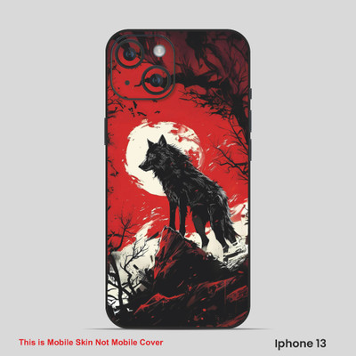 VYBE The Smart Choice iPhone 13 Wolf Embossed Mobile Skin(Persian Red 3)