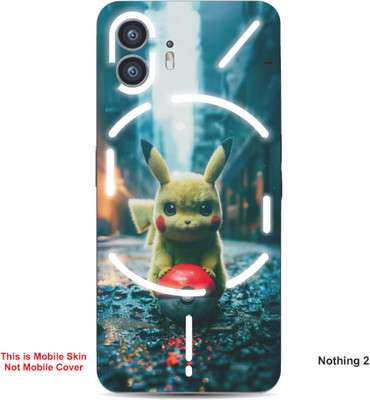 VYBE The Smart Choice Nothing 2 Pikachu Embossed Mobile Skin(Dark Beige A2)