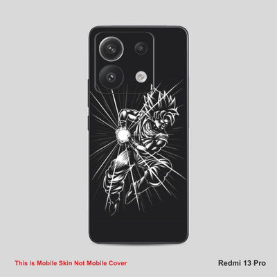 VYBE The Smart Choice Redmi 13 Goku Mobile Skin Mobile Skin(Black & White B26)