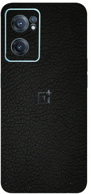Jeeva Creation One Plus Nord Ce2 5g Mobile Skin(Ultra Super Black Leather Skin With High Matte Finish.)