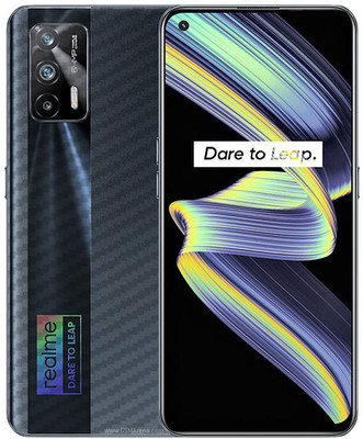 candeal mart Realme X7 Max 5G carbon fiber 3D back skin / sticker wrap / Protective film Mobile Skin(Transparent)