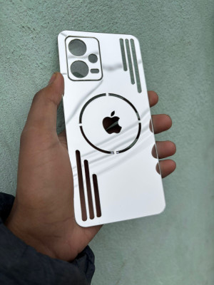 TWUAOP REDMI NOTE 12 PRO PLUS 5G ACRYLIC MIRROR BACK PANNEL MERO APPLE Mobile Skin(Silver)