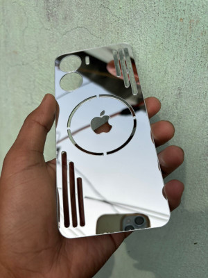 TWUAOP VIVO Y56 5G ACRYLIC MIRROR BACK PANNEL MERO APPLE Mobile Skin(Silver)