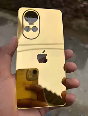 MOKPLZ OPPO RENO 10 PRO 5G BACK PANNEL MIRROR ACRYLIC SHEET Mobile Skin(GOLDEN)