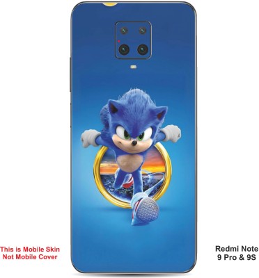 VYBE The Smart Choice Redmi Note 9 Pro Sonic The Hedgehog Embossed Mobile Skin(Bluish A1)