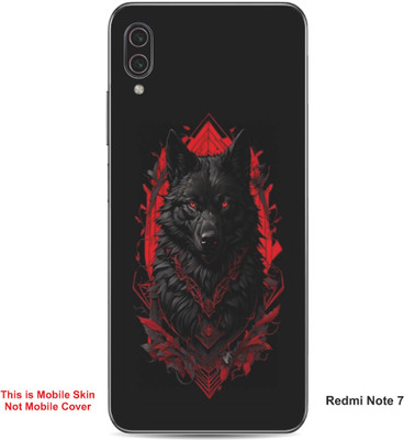 VYBE The Smart Choice Redmi Note 7 Wolf Embossed Mobile Skin(Flush Mahogay 13)