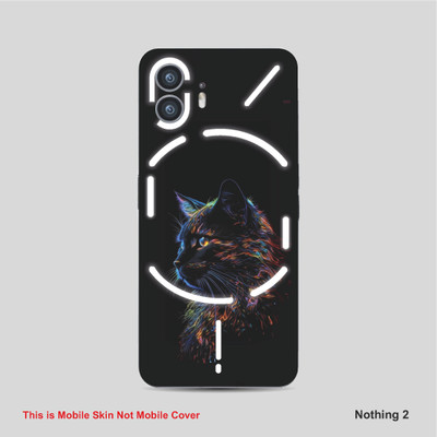 VYBE The Smart Choice Nothing 2 Cat Mobile Skin Mobile Skin(Black Cyan 7)