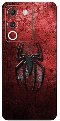 Vcare GadGets Black Redish Color Vivo Y200 5G Mobile Skin(Multicolor)