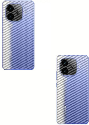 candeal mart (Pack of 2) iQOO Neo 10R Back skin sticker/Vinyl wrap/Protective Mobile Skin(Carbon fiber Transparent)